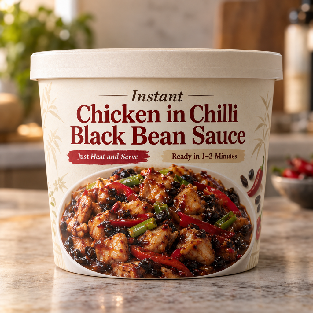 Instant Chicken in Chilli Black Bean Sauce (Just Heat and Serve)