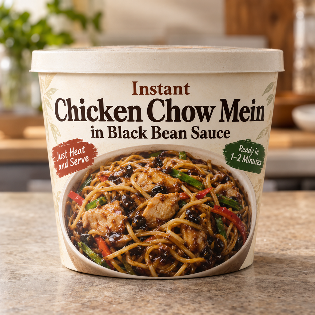 Instant Chicken Chow Mein in Black Bean Sauce (Just Heat and Serve)