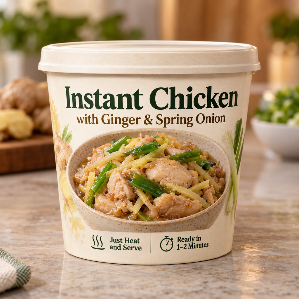 Instant Chicken with Ginger & Spring Onion (Just Heat and Serve)