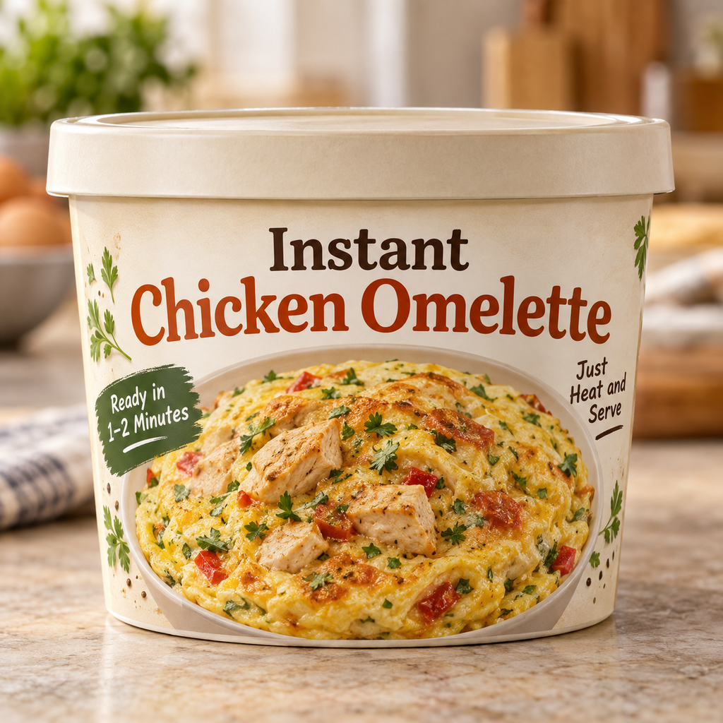 Instant Chicken Omelette (Just Heat and Serve)