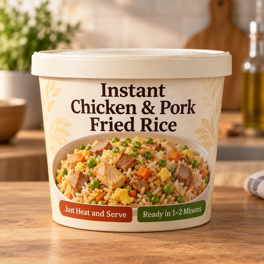 Instant Chicken & Pork Fried Rice (Just Heat and Serve)