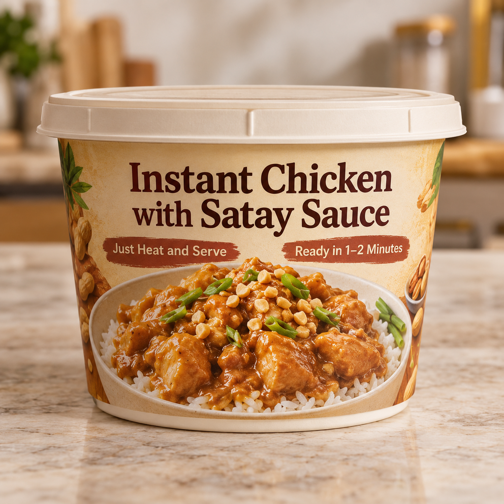 Instant Chicken with Satay Sauce (Just Heat and Serve)