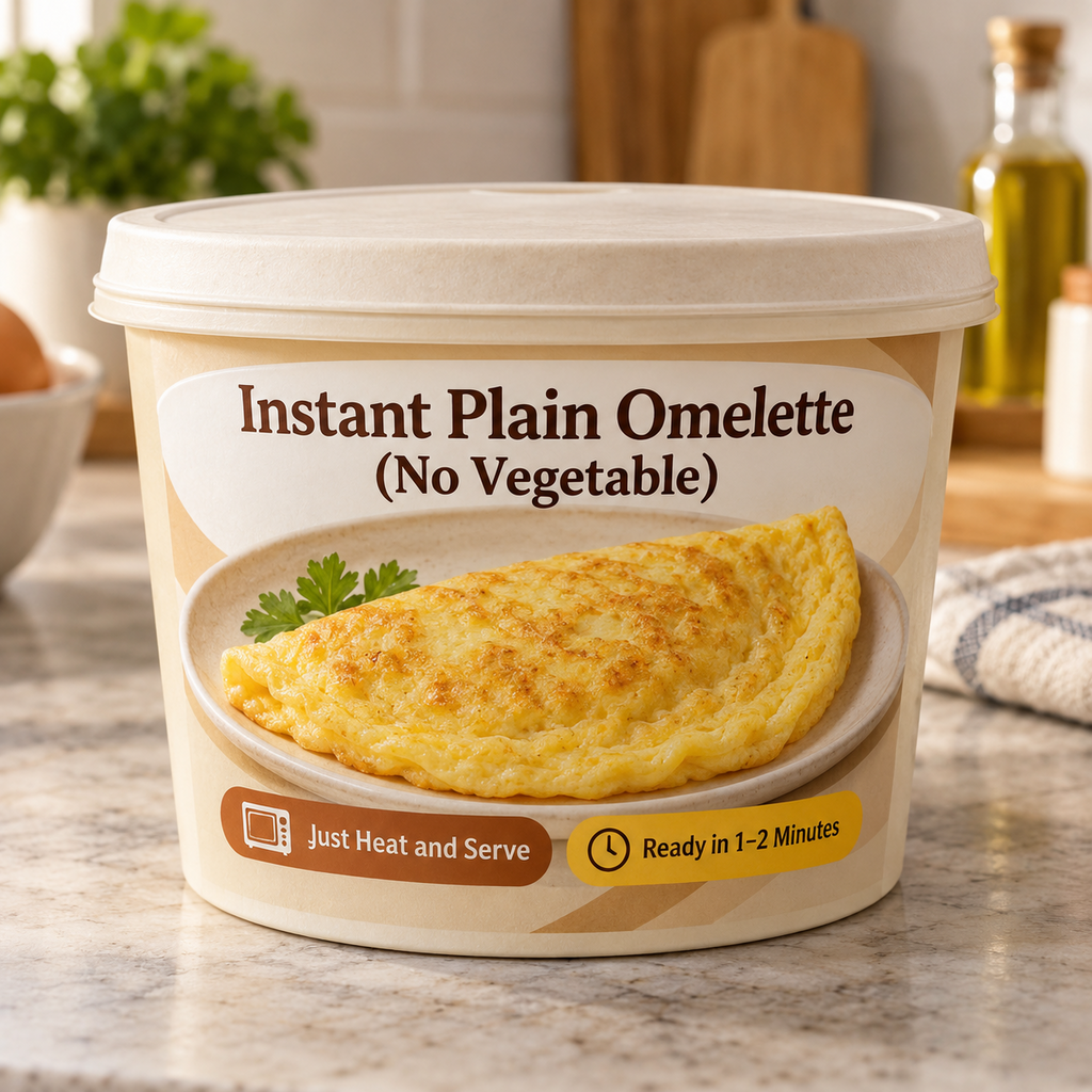 Instant Plain Omelette (No Vegetable) (Just Heat and Serve)