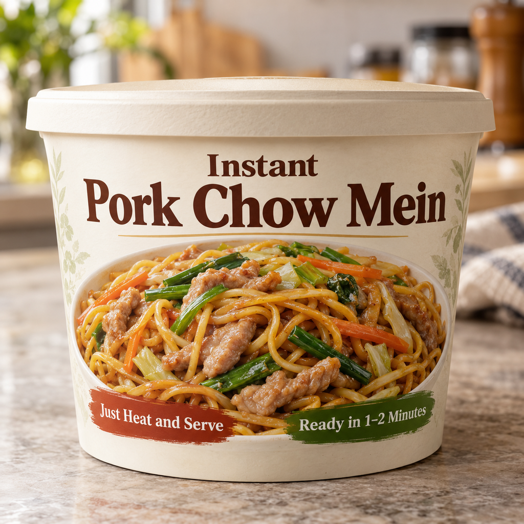 Instant Pork Chow Mein (Just Heat and Serve)