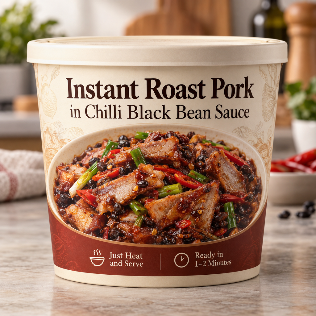 Instant Roast Pork in Chilli Black Bean Sauce (Just Heat and Serve)