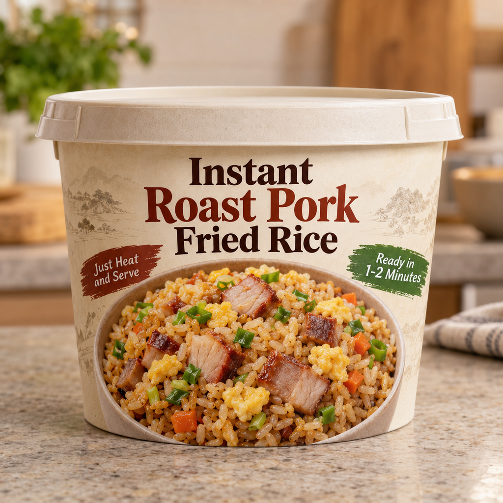 Instant Roast Pork Fried Rice (Just Heat and Serve)