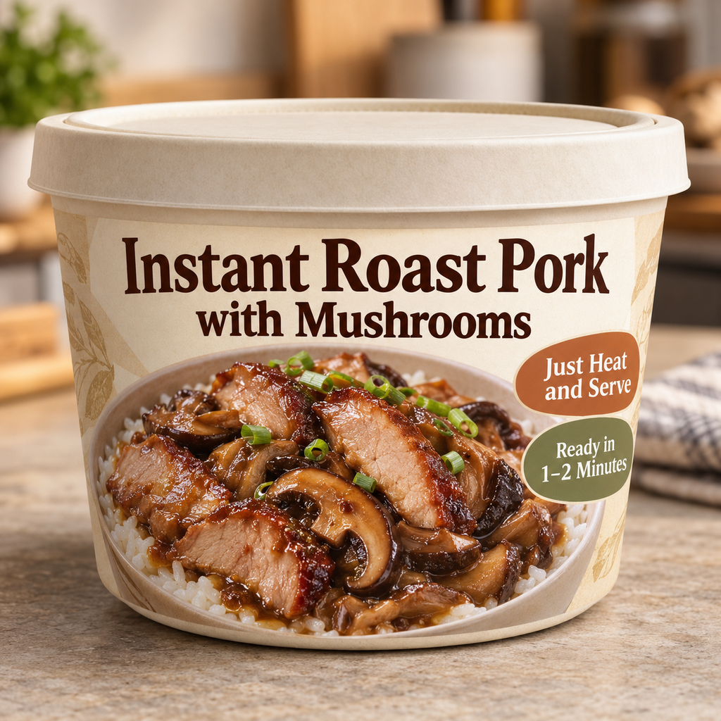 Instant Roast Pork with Mushrooms (Just Heat and Serve)