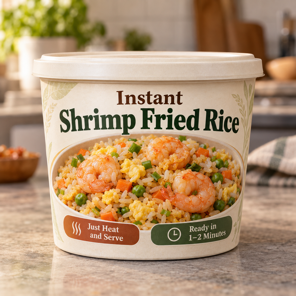 Instant Shrimp Fried Rice (Just Heat and Serve)