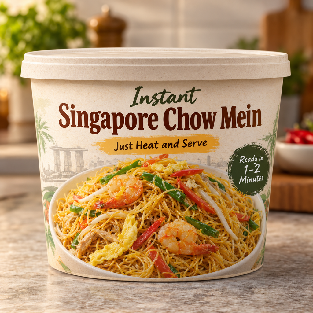 Instant Singapore Chow Mein (Just Heat and Serve)