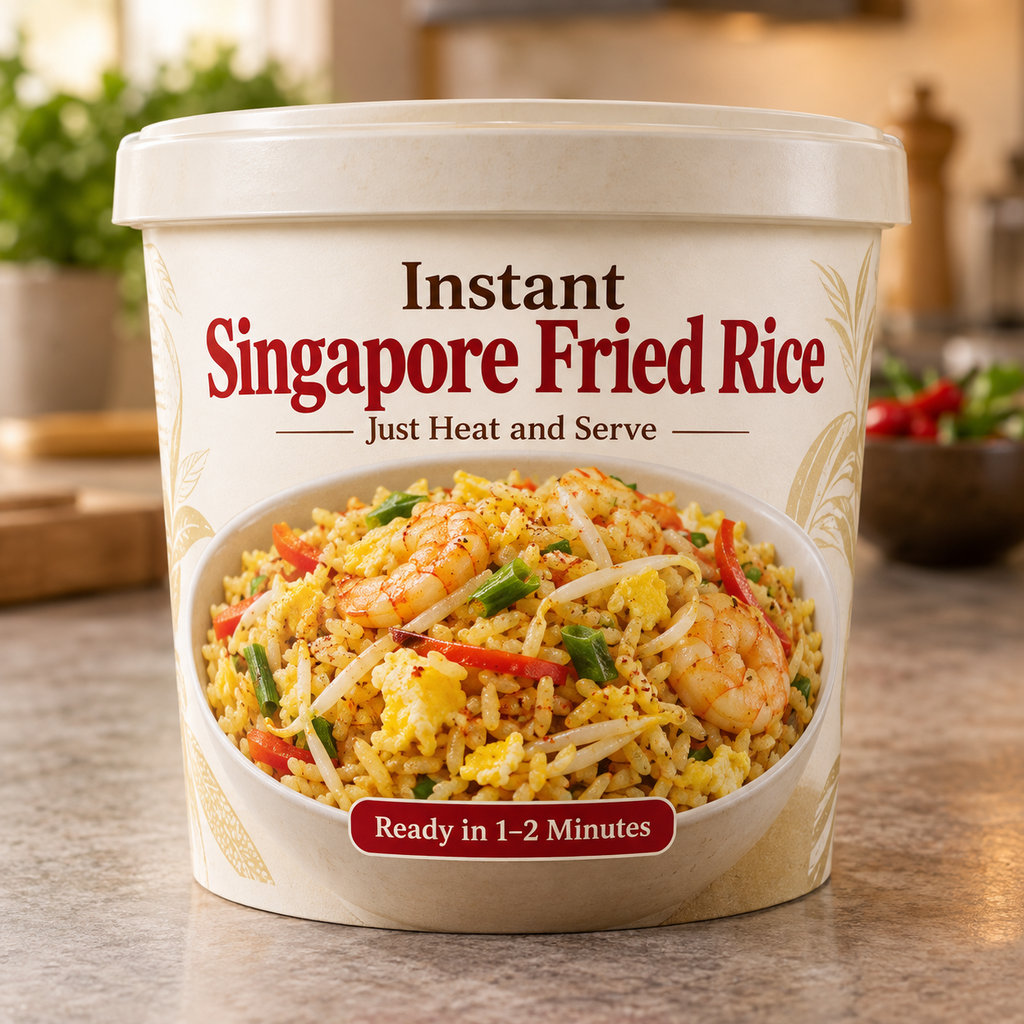 Instant Singapore Fried Rice (Just Heat and Serve)