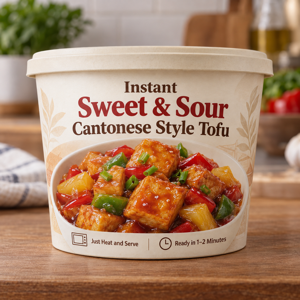 Instant Sweet & Sour Cantonese Style Tofu (Just Heat and Serve)