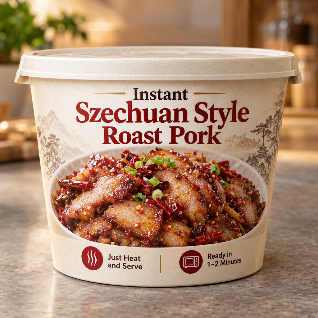 Instant Szechuan Style Roast Pork (Just Heat and Serve)