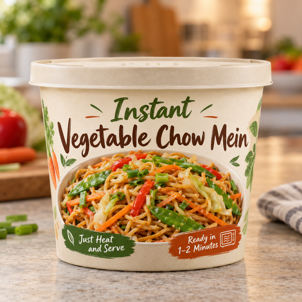 Instant Vegetable Chow Mein (Just Heat and Serve)