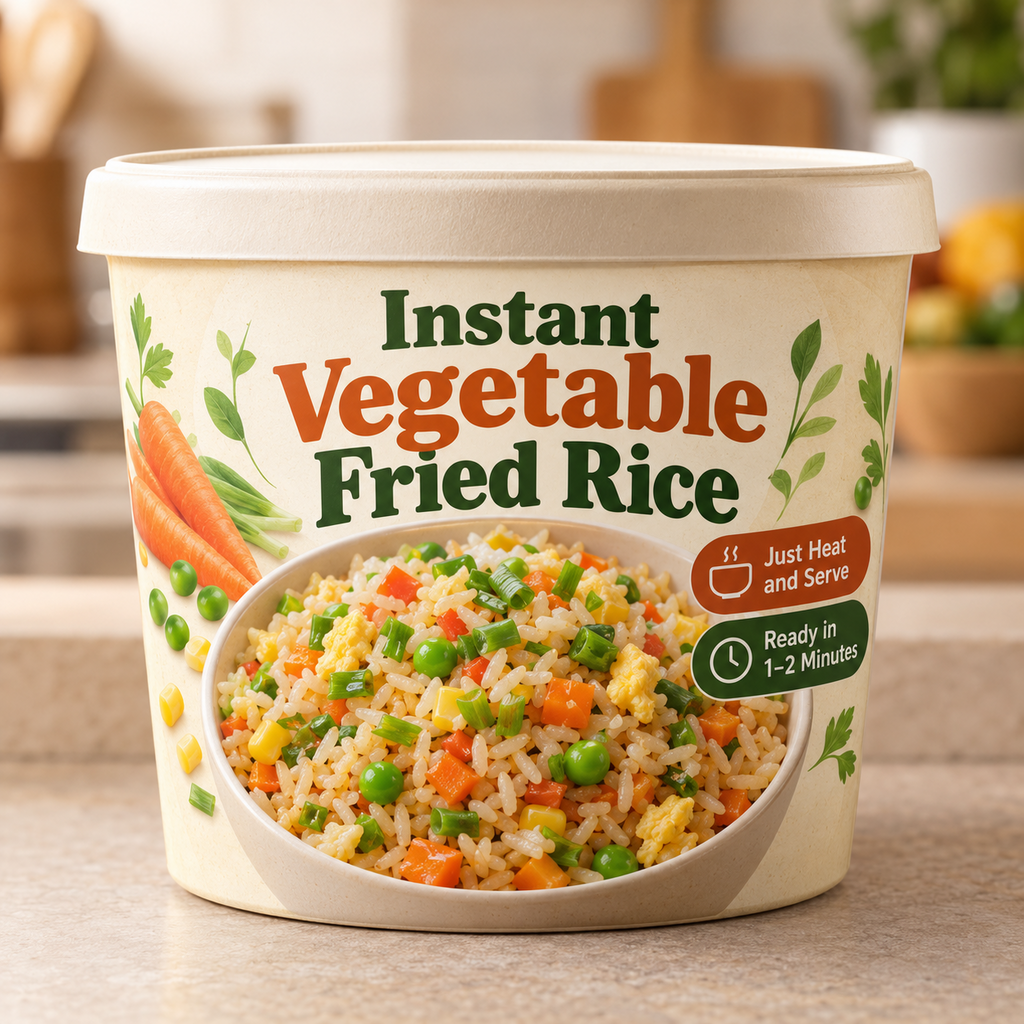 Instant Vegetable Fried Rice (Just Heat and Serve)
